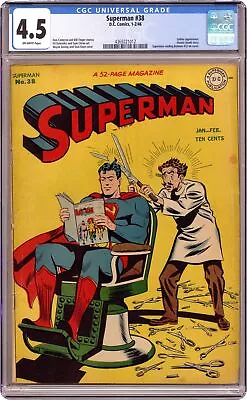 Buy Superman #38 CGC 4.5 1946 4369221012 • 600.46£