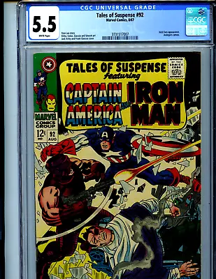 Buy Tales Of Suspense #92 CGC 5.5 1967 Marvel  Amricons K43 • 102.77£