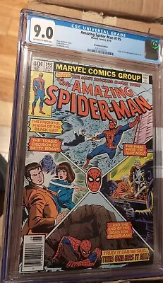 Buy Amazing Spider-Man #195 CGC 9.0 OWWP Marvel Comics 1979 2nd App Origin Black Cat • 51.39£