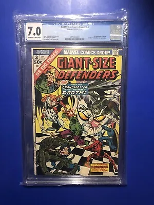 Buy Giant-Size Defenders #3 CGC 7.0 1st Appearance Korvac Captain Marvel Comic 1975 • 218.18£