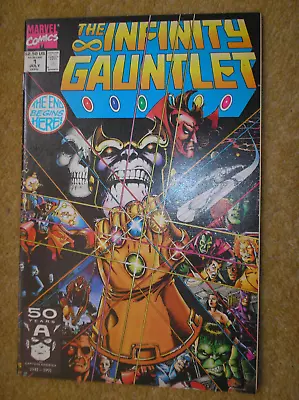 Buy Infinity Gauntlet # 1 Jim Starlin Perez Thanos $2.50 1991 L/s Marvel Comic Book • 2.20£