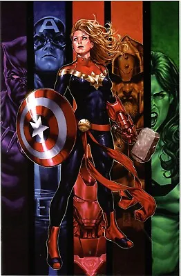 Buy Captain Marvel #16 (2019) Mark Brooks Virgin Variant Last Avenger Conclusion NM- • 10.39£