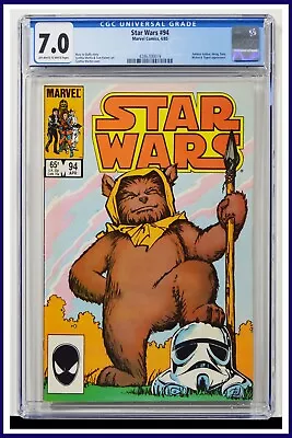 Buy Star Wars #94 CGC Graded 7.0 Marvel 1985 1st Printing Of White Pages Comic Book. • 61.64£
