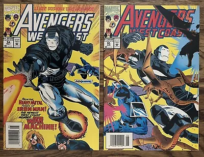 Buy West Coast Avengers 94 95 Newsstand Variant 1st James Rhodes War Machine NM 1993 • 51.78£