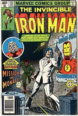 Buy Iron Man #125 Marvel Comics 1979 1st Cover App Of James Rhodes! VG+ • 7.94£
