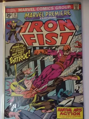 Buy Marvel Premiere #20 Featuring Iron Fist 1st Batroc! Marvel Comics, 1975 Key App • 32.82£