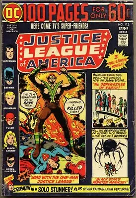 Buy Justice League Of America #112-1974 Vg 4.0 100 Page Giant Amazo Starman • 9.48£