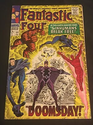Buy THE FANTASTIC FOUR #59 VG+/F- Condition • 22.14£
