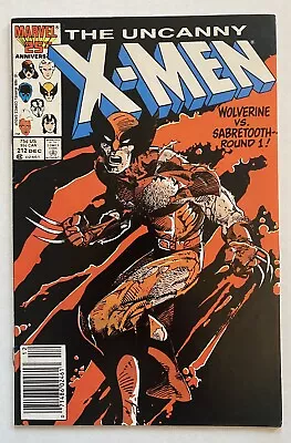 Buy Uncanny X-men 212 Newsstand 1st Battle Wolverine Sabretooth (1986, Marvel) • 31.62£