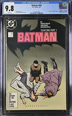 Buy BATMAN 🔑 404 CGC 9.8 White Pages Key DC 1987 Year One Storyline By Frank Miller • 229.18£