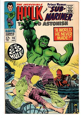 Buy Tales To Astonish #95 (1967) - Grade 8.5 - A World He Never Made - Go Hulk! • 111.22£