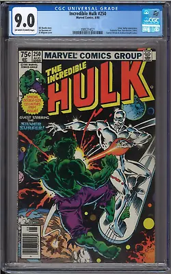 Buy Incredible Hulk #250 - CGC 9.0 - Silver Surfer Appearance • 94.64£