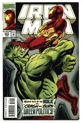 Buy IRON MAN #305 1994 Comic Book HULK BUSTER ARMOR--AVENGERS 2 • 36.66£