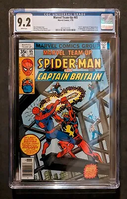 Buy Marvel Team-Up #65 CGC 9.2 WP 1st Captain Britain In US Comics Marvel 1978 • 94.87£