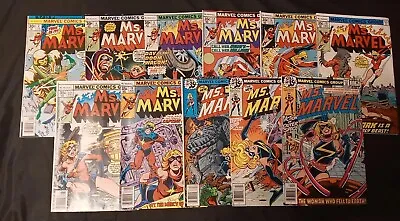Buy Ms. Marvel Lot Of 11 (1977) 2 4 5 12 14 15 17 19 21 22 23 See Grades In Descript • 40.21£
