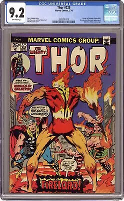 Buy Thor #225 CGC 9.2 1974 3935281018 1st App. Firelord • 831.50£