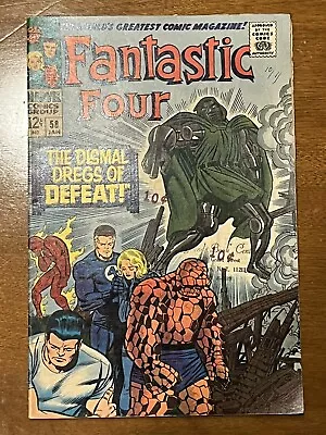 Buy Fantastic Four #58/Silver Age Marvel Comic Book/Doctor Doom/FN- • 41.70£