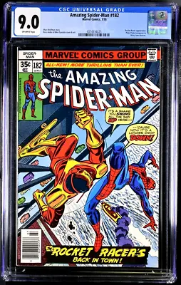 Buy Amazing Spider-Man 182  CGC  9.0  VF/NM   Off White Pages • 55.31£