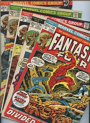 Buy Fantastic Four #128-132 1972/73 (All 6.5 Except 132 Is A 3.0)(5 Book Set) • 27.80£
