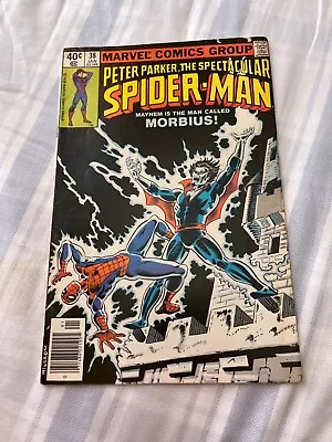 Buy PETER PARKER THE SPECTACULAR SPIDER-MAN #38 (1979) W/ Morbius - 7.5 VF- (MARVEL) • 8.67£