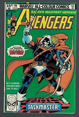 Buy Marvel Comics Avengers 196 1st Appearance Taskmaster 1980 VFN- 7.5 • 139.99£