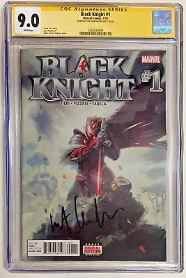 Buy Kit Harington Autographed CGC Signature Series Graded 9.0 Marvel Black Knight #1 • 222.43£