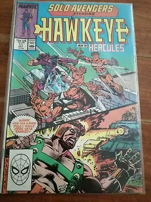 Buy Solo Avengers Starring Hawkeye #11 Oct 1988  • 1.30£