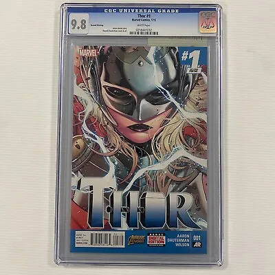 Buy Thor #1 Second Print 2015 CGC 9.8 White Pages • 108£
