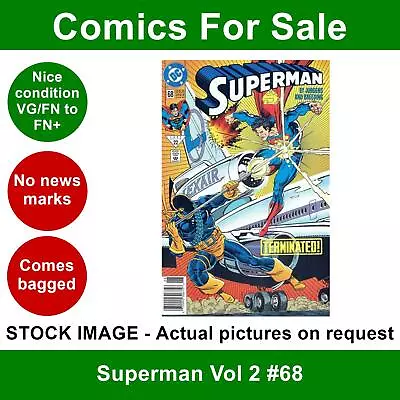 Buy DC Superman Vol 2 #68 Comic - VG/FN+ 01 June 1992 • 3.99£