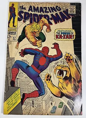 Buy Amazing Spider-Man #57 (1967) 1st Meeting Of Spider-Man And Ka-Zar In 5.0 Ver... • 46.11£