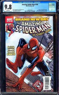 Buy Amazing Spider-Man #546 CGC 9.8 (2008) 1st App Of Freak & Bill Hollister L@@K! • 157.69£