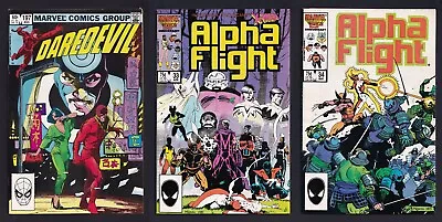 Buy Daredevil #197, Alpha Flight #33 & #34 1st Yuriko/Lady Deathstrike! Marvel 1983 • 22.39£