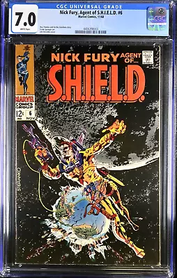 Buy Nick Fury, Agent Of S.H.I.E.L.D. #6 (Marvel, 1968) ❄️ Classic Steranko Cover! ❄️ • 86.96£