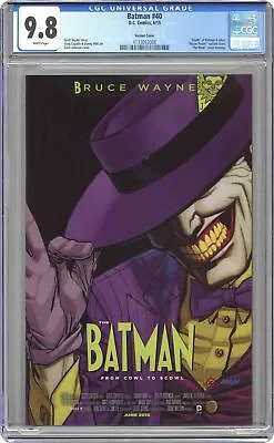 Buy Batman #40B Johnson Variant CGC 9.8 2015 4133052008 • 75.15£