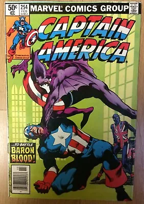 Buy Captain America #254 1st App Union Jack, Death Baron Blood, Ad Of Dr Strange • 34.23£