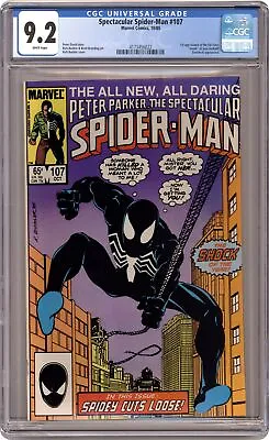 Buy Spectacular Spider-Man Peter Parker #107 CGC 9.2 1985 4173456022 • 59.27£