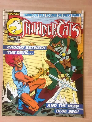 Buy Thundercats # 12 UK With Poster - VF 1st Print 1987 (Marvel Comics) • 6.95£