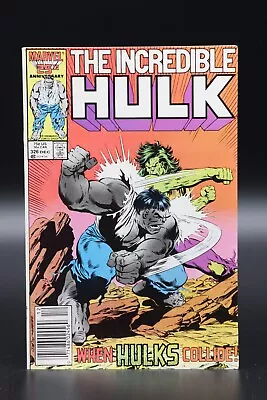 Buy Incredible Hulk (1962) #326 Newsstand Grey Hulk Banner VS Green Hulk Jones VF+ • 4£