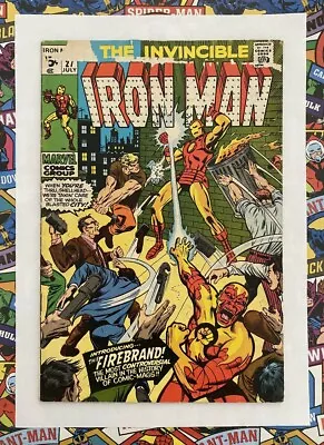Buy IRON MAN #27 - JUL 1970 - 1st FIREBRAND APPEARANCE! - VG- (3.5) CENTS COPY! • 12.99£