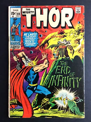 Buy Thor 188  John Buscema, Stan Lee, Secret Of Infinity VG/ FINE 1971 • 11.86£
