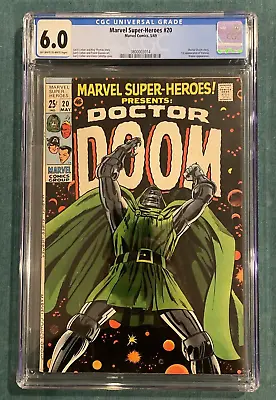 Buy Cgc 6.0 Marvel Super-heroes #20 Classic Solo Doctor Doom Cover Appearance 1969 • 300.92£