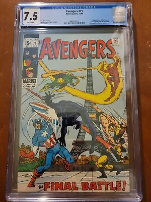 Buy 1969 Avengers 71 CGC 7.5 1st App Of Invaders Black Knight Joins White Pages • 159.90£