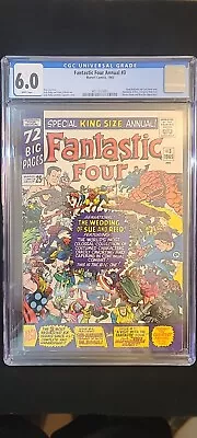 Buy Fantastic Four Annual #3 CGC FN 6.0 Wedding Of Sue + Reed Kirby! Marvel 1965 • 177.85£