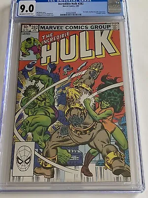 Buy Incredible Hulk 282 CGC 9.0 1st Hulk & She-Hulk Team Up Disney Plus • 104.56£