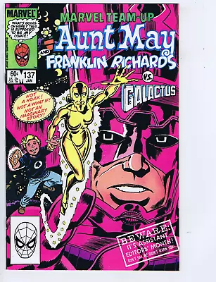 Buy Marvel Team-Up #137 Marvel 1984 Aunt May & Franklin Richards VS Galactus • 14.39£