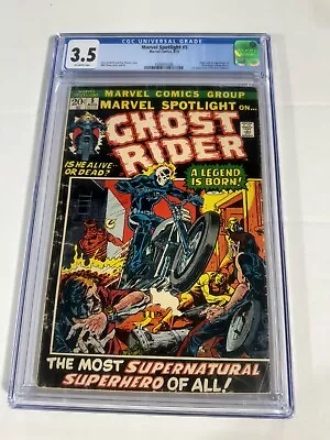 Buy Marvel Spotlight #5 (1972) CGC 3.5 1st Appearance App Ghost Rider Johnny Blaze! • 592.96£