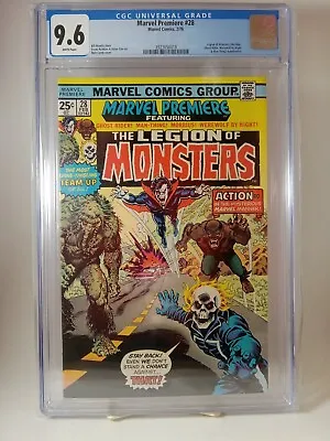 Buy Marvel Premiere #28 1976 - CGC 9.6 NM+ White Pages  Legion Of Monsters * • 837.71£
