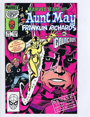 Buy Marvel Team-Up #137 Marvel 1984 Aunt May & Franklin Richards VS Galactus • 18.18£