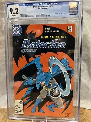 Buy Detective Comics #578 CGC 9.4 1987 White Pages Dc Comics • 63.06£