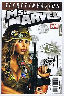 Buy Ms. Marvel #29 Signed W/COA Cover Artist Greg Horn VF/NM 2008 Marvel Comics • 30.15£
